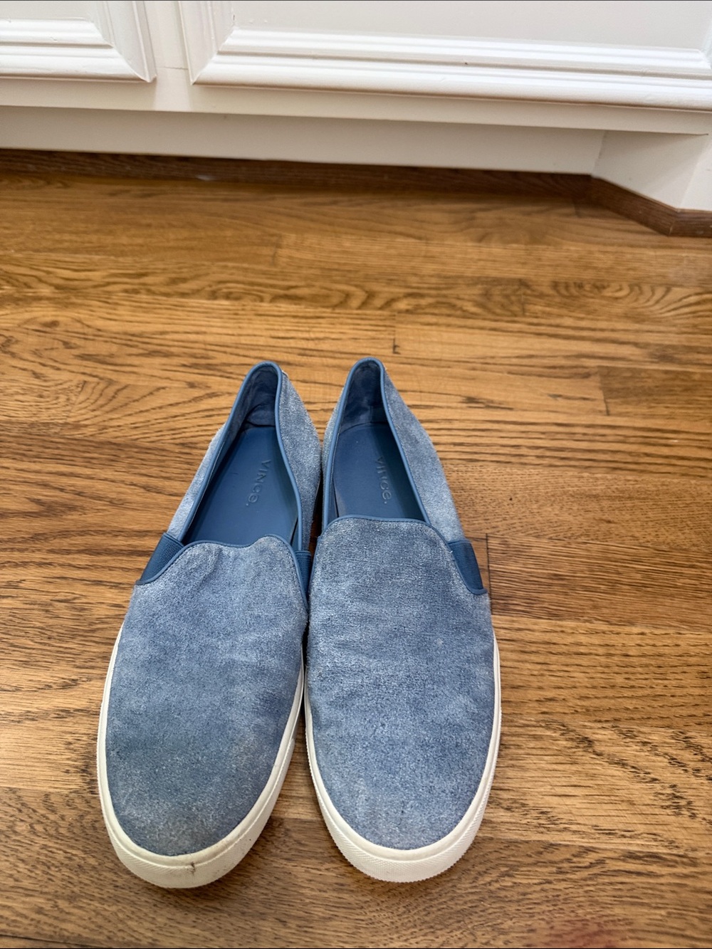 Vince women’s Slip-On Casual Sneakers in Light Blue suede